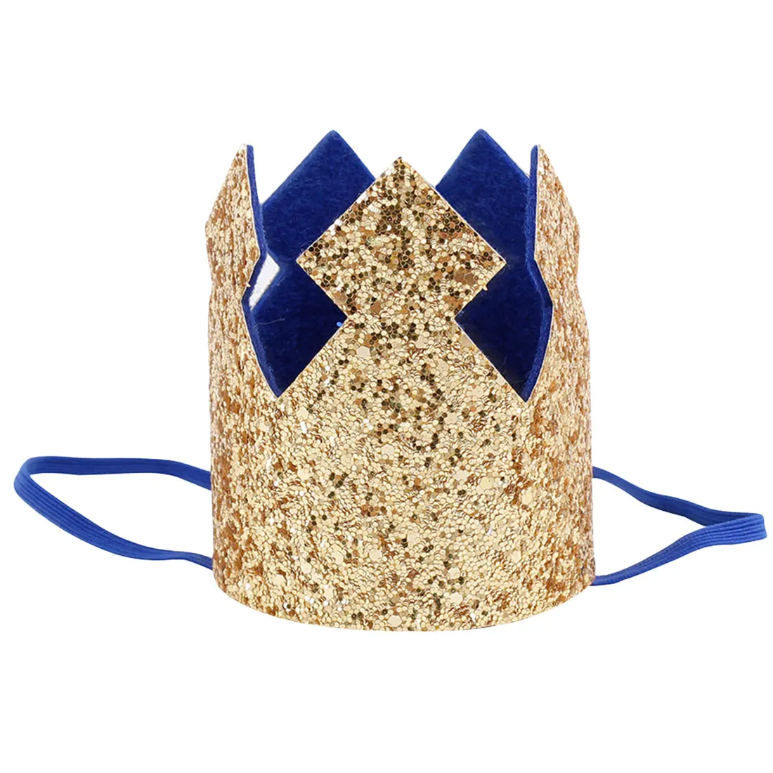 gold hat 1 шт счастливые шляпы для вечеринки по случаю Дня рождения декоративная крышка один день рождения шляпа Принцесса Корона 1-й 2-й год номер детские аксессуары для волос - Цвет: gold hat