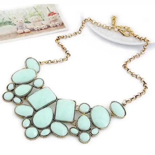 Женское массивное ожерелье из смолы яркое винтажное Брендовое Дизайнерское