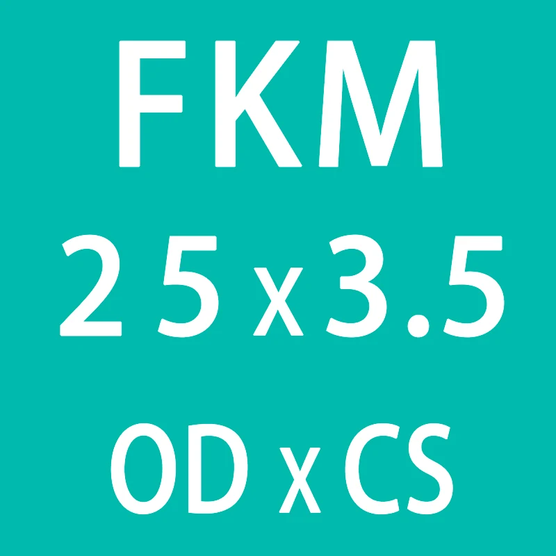 5 шт./лот резиновое кольцо зеленый FKM уплотнительное кольцо CS3.5mm OD21/22/23/24/25/26/27/28/29/30 мм каучук герметизация масла прокладка шайба - Цвет: OD25mm