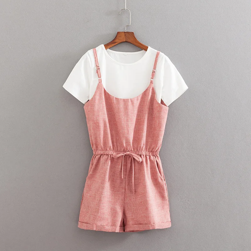 2019 плюс размер повседневный комплект из двух предметов Летняя женская одежда