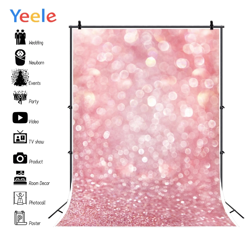 Фотообои Roze Photocall Bokeh Lights Glitter для фотографии, персонализированные фотографические фоны для фотостудии.