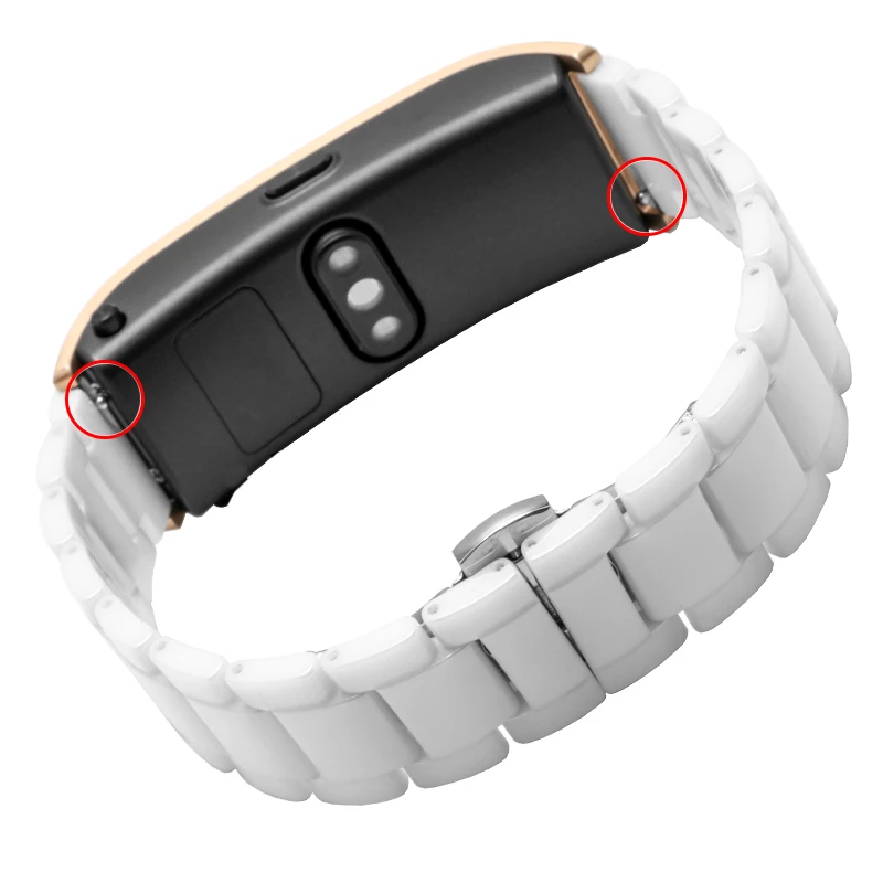 Жемчужный керамический ремешок 18 мм Мужской Женский браслет черный белый