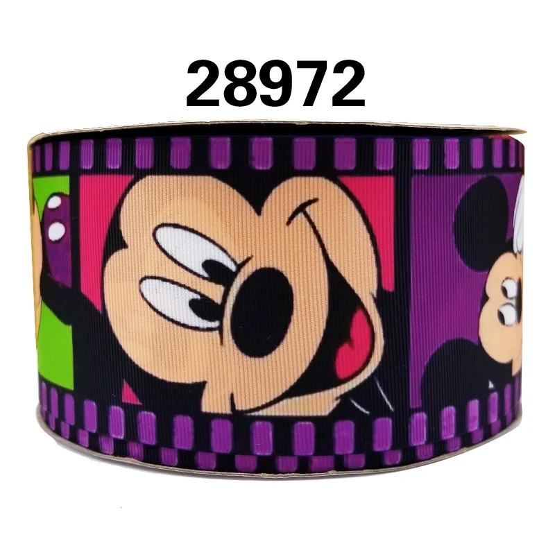 28972 50 ярдов в Размер Микки ленты напечатанные grosgrain ленты 28971 - Цвет: 28972