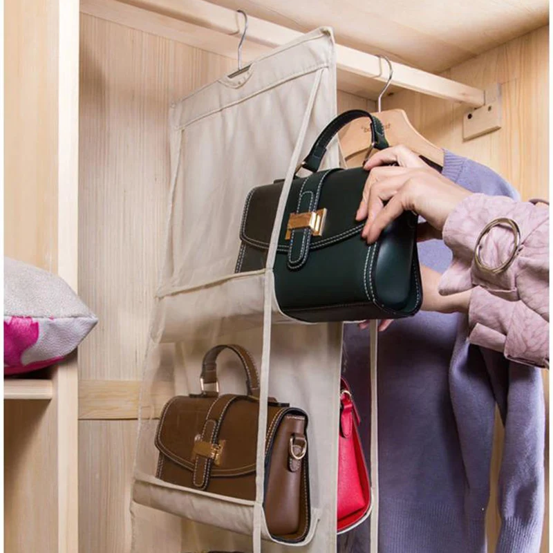 6 карманная подвесная сумка Органайзер для гардероба прозрачная хранения