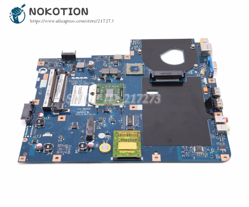 Материнская плата NOKOTION для ноутбука Acer aspire E625 5516 5517 5532 системная KAWG0 LA 4861P MBN3602001