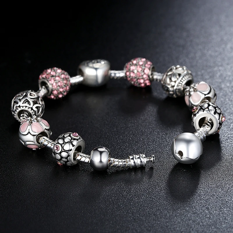 Горячая Распродажа серебряный браслет LOVE FOREVER Amor Amour для женщин DIY Ювелирные изделия оригинальные бусины модные браслеты подарок XCH1455