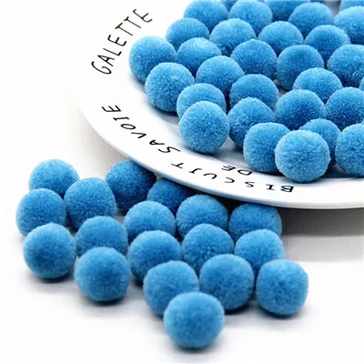 lake blue 15 мм круглая плюшевая ткань бархатные шарики кашемировые помпоны бусины подходят серьги заколки для волос "сделай сам" Ремесла поставки ювелирных изделий - Цвет: lake blue