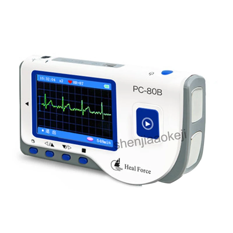 

PC-80B Rapid measurement of electrocardiogram cardiac monitoring of heart rhythm electrocardiogram dynamic monitoring recorder
