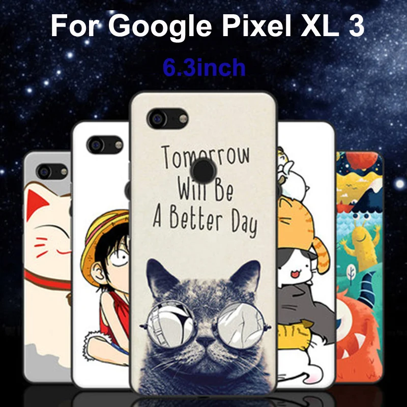 Чехол для Google Pixel XL 3 мультяшный окрашенный Мягкий силиконовый чехол телефона XL3