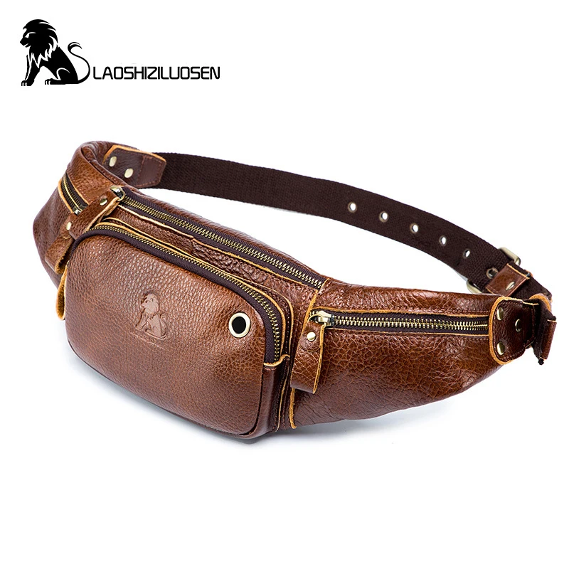 

Поясная сумка для мужчин, забавная Повседневная нагрудная Сумочка для телефона, кошелек из воловьей кожи, крючок-бананка, мешок на пояс, Дор...