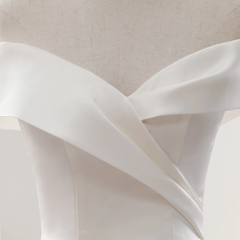 Женское блестящее Атласное Бальное Платье Fansmile свадебное платье размера плюс