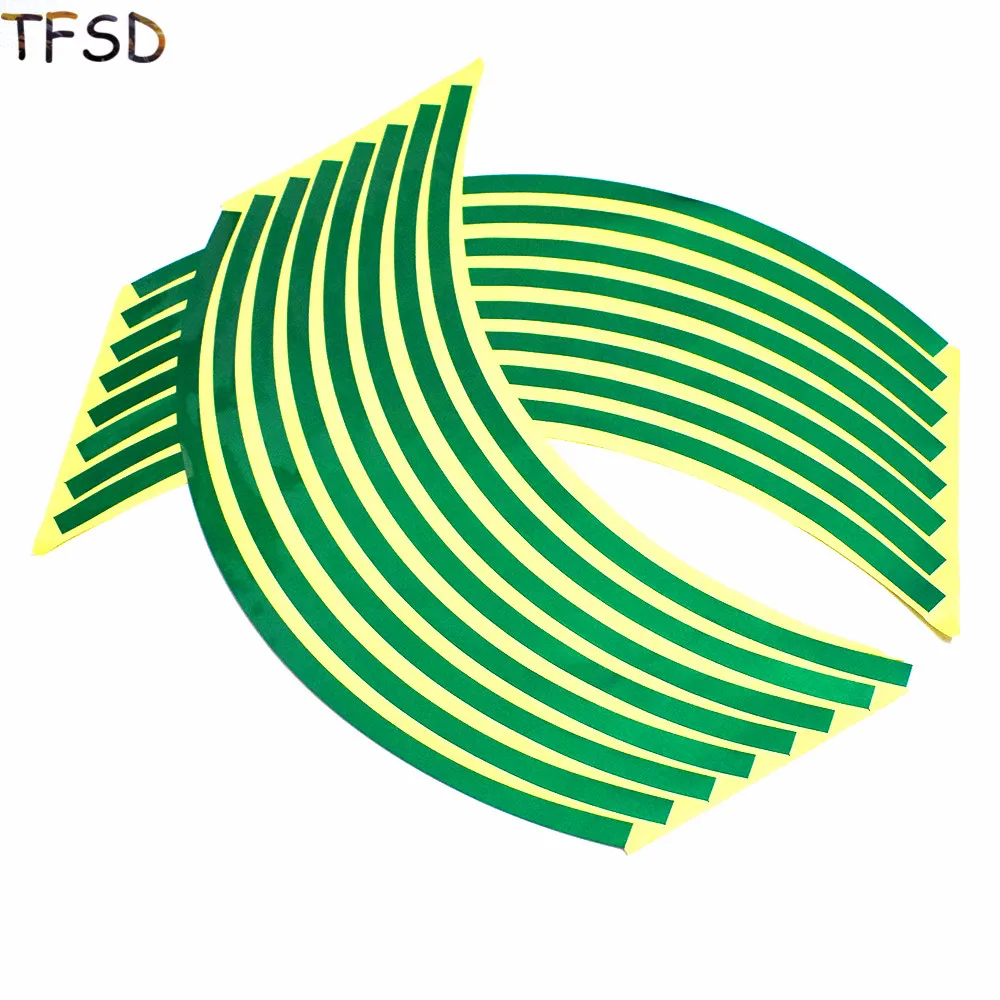 Автомобиль Стайлинг мотоцикл шин наклейки на обод 16 &quot 18&quot СВЕТООТРАЖАЮЩИЙ
