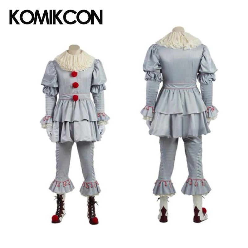 Stephen King's It Pennywise Косплэй костюм ужасный костюм клоуна для взрослых костюм на заказ Хэллоуин террор костюм Рождественский Костюм