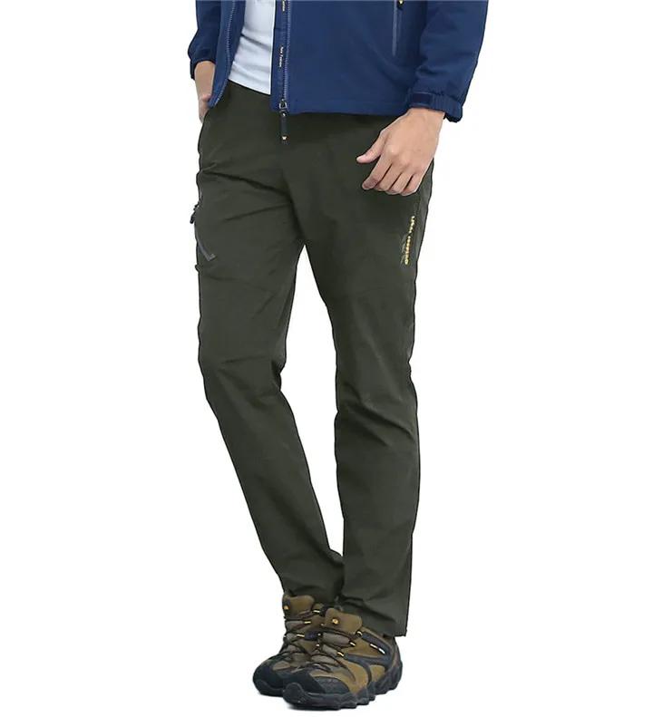army green WOLFONROAD мужские походные брюки быстросохнущие эластичные брюки размера плюс для спорта на открытом воздухе треккинговые брюки для альпинизма 6XL брюки L-SSMT-03 - Цвет: army green
