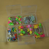 80pcs patchwork pin bird tulip flower button head pins diy needles quilting tool sewing accessories corsage dressmaking