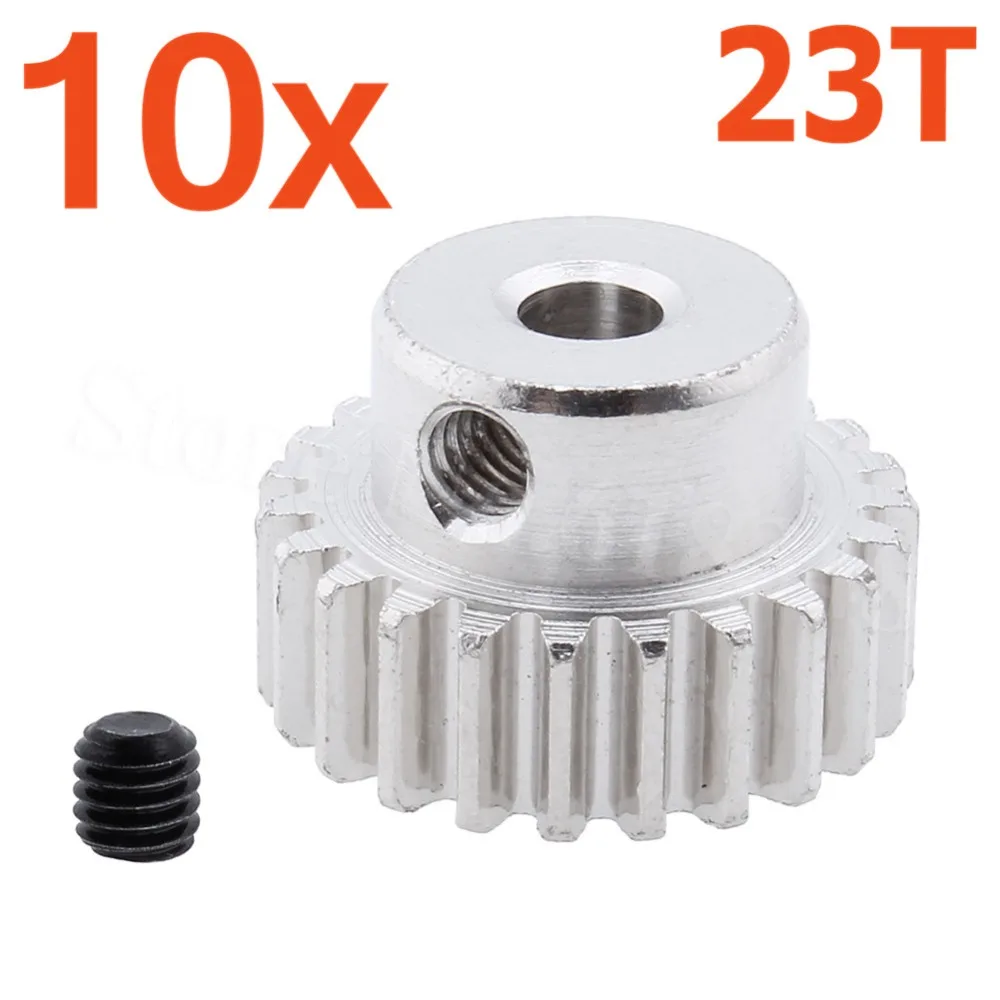 

Wholesale 10Pcs/Lot Steel Motor Gear 23T Pinion For HPI HSP Spare Parts 1/10 Model RC Car Fit Redcat