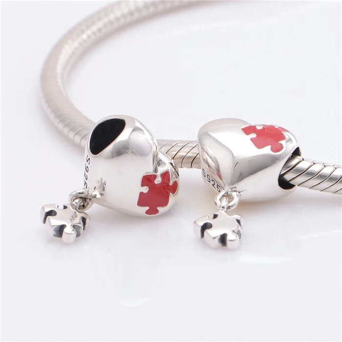 Шармы подвески из серебра 925 пробы с эмалью в виде сердца|enamel heart charm|heart charm pendantsilver