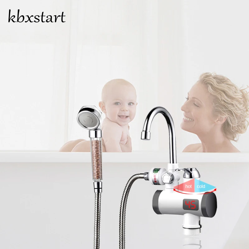 Kbxstart кран с подогревом воды домашний кухонный сенсорный кран для нагрева горячей воды с электрическим душевым 220 В индукционный нагреватель мгновенные Водонагреватель