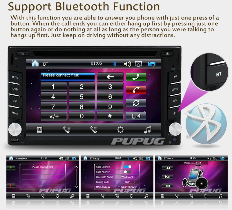 Автомобильный мультимедийный dvd плеер 2 din радио рулевое управление колесная