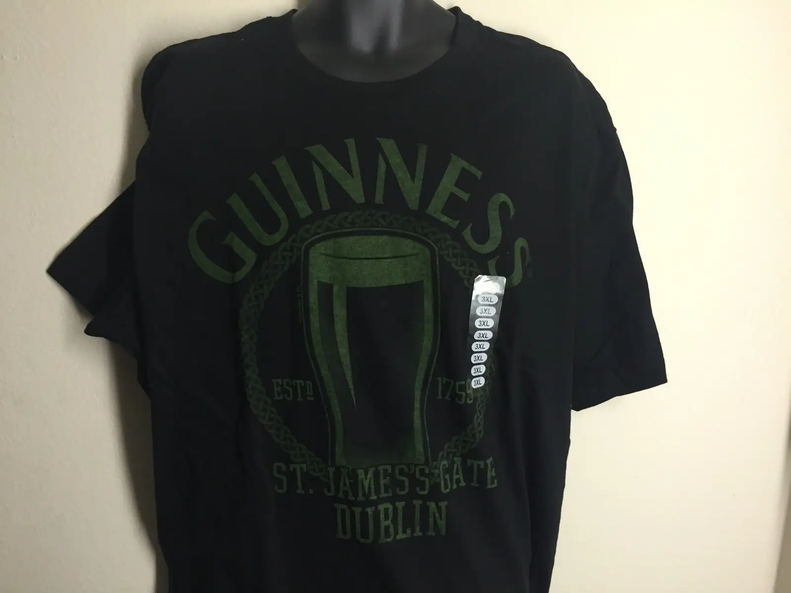 Guinness est. 1759 Сент Джеймс ворота Дублин пива футболка Big & Tall Размеры|Мужские