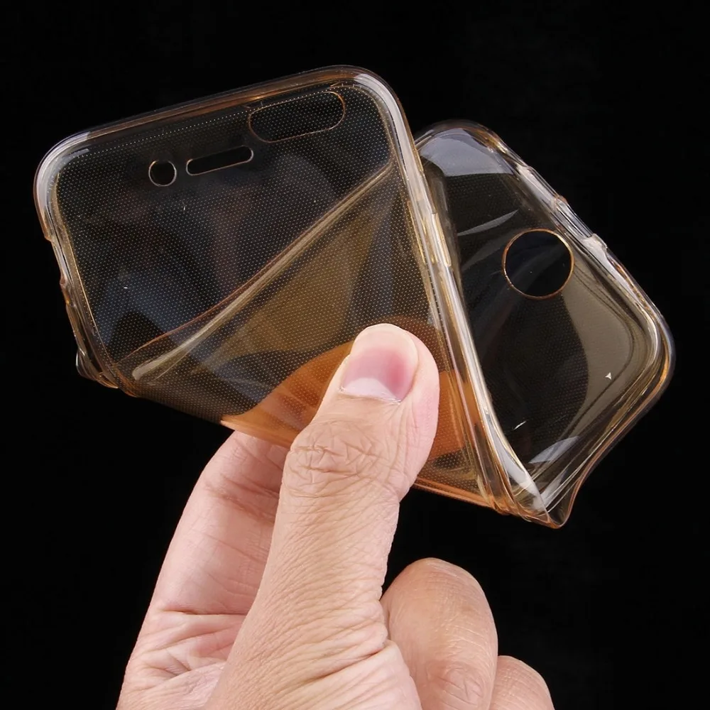 Чехол для iPhone 6 plus чехол с полным покрытием прозрачный ТПУ силиконовый гибкий