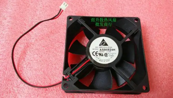 Оригинальный 2-проводной преобразователь охлаждающий вентилятор ASB0824H DC24V 0.12A Delta 80*80*25 8 см