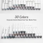 Набор двусторонних маркеров TouchNew на спиртовой основе, чернила нейтрального серого цвета