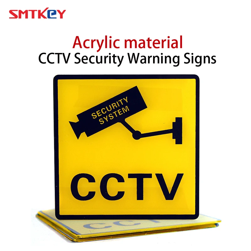

SMTKEY Waterproof Acrylic board material cctv security Warning signs