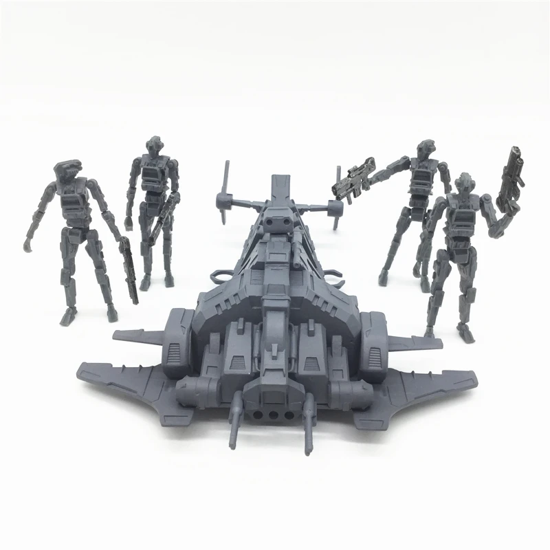 JOY TOY 1:27, пластиковая модель, набор, военный Кузнечик, рейдеры, наборы(5 шт./лот), неокрашенный, подарки на день рождения,, SA-055