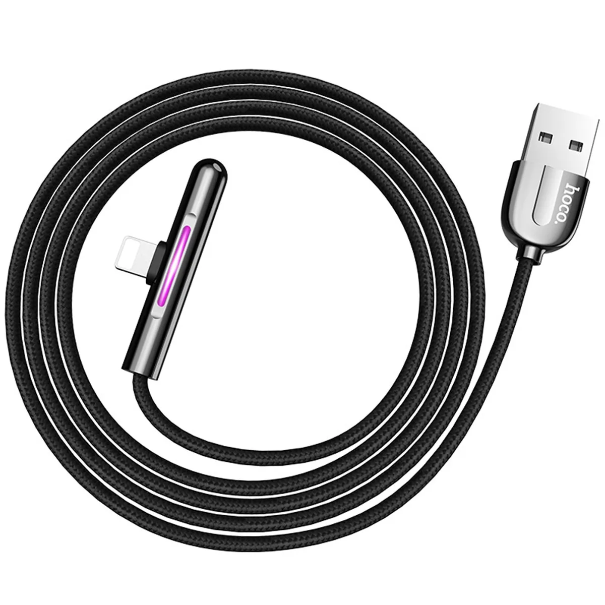 Беспроводное зарядное устройство HOCO U65 1 2 м локоть USB кабель с нейлоновой оплеткой