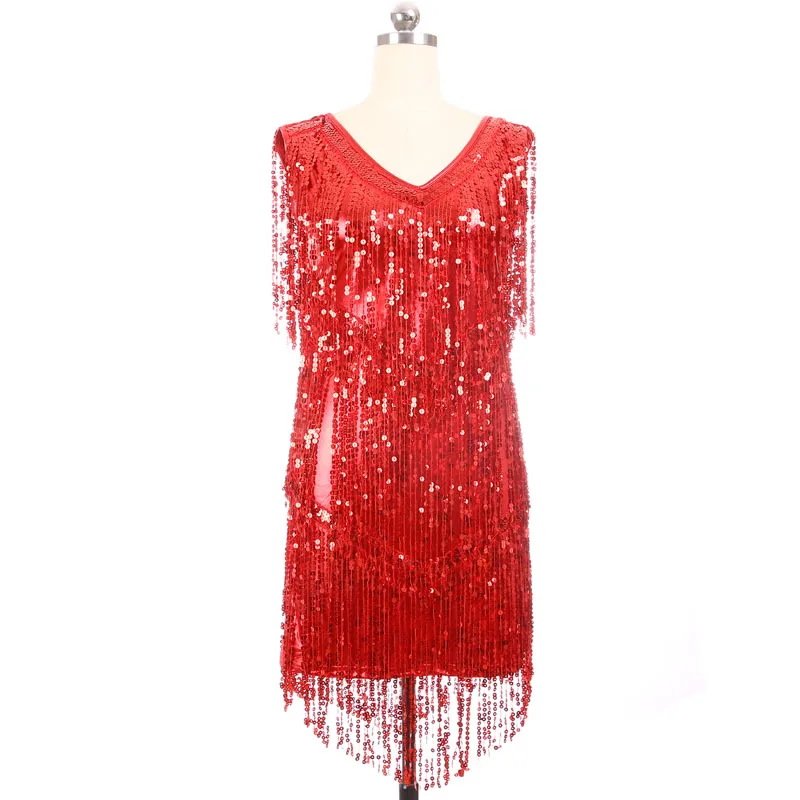 BLINGSTORY Flapper одежда для женщин Vestido блестящее платье с кисточками