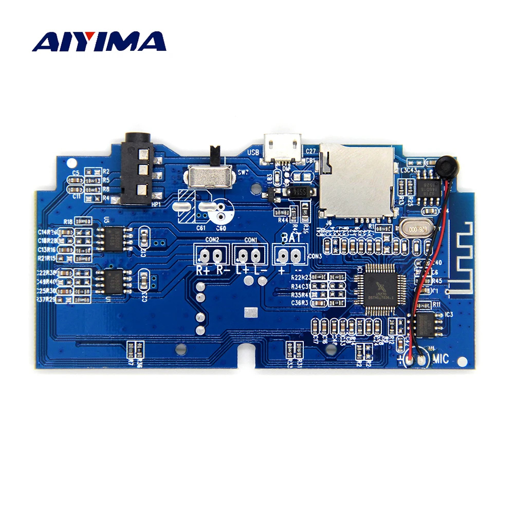 Aiyima MP3 декодер доска RDA усилитель 2*3 Вт Bluetooth приемник аудио модуль Поддержка FM