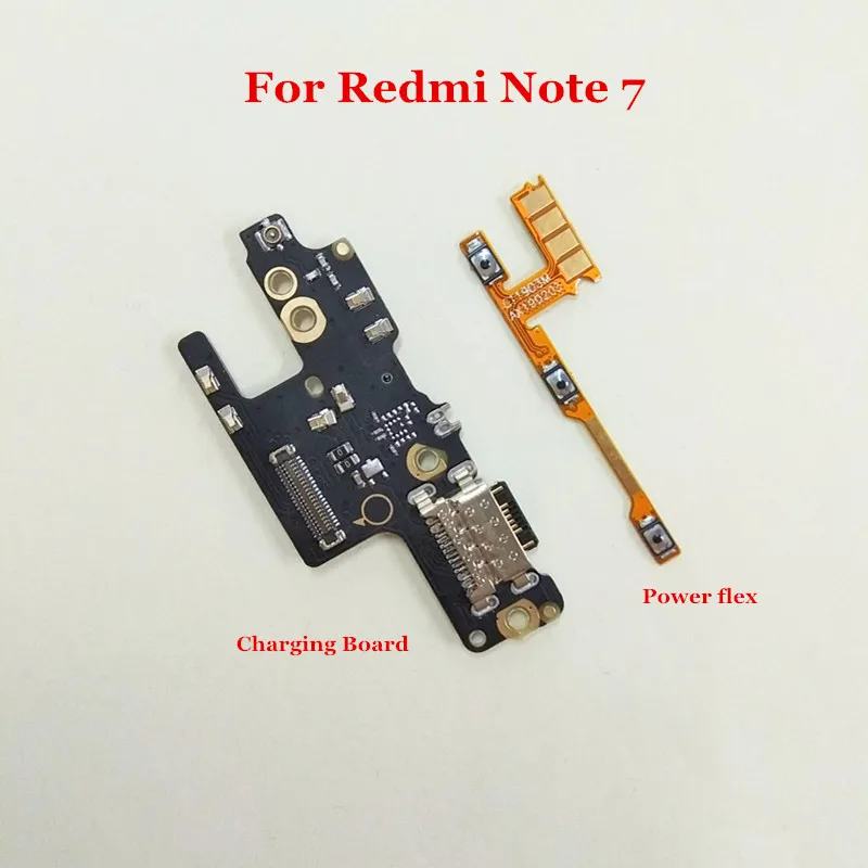 

For Xiaomi Redmi Note 7 Note7 USB Charging Dock Port Board Power On Off Volume Button Flex Cable