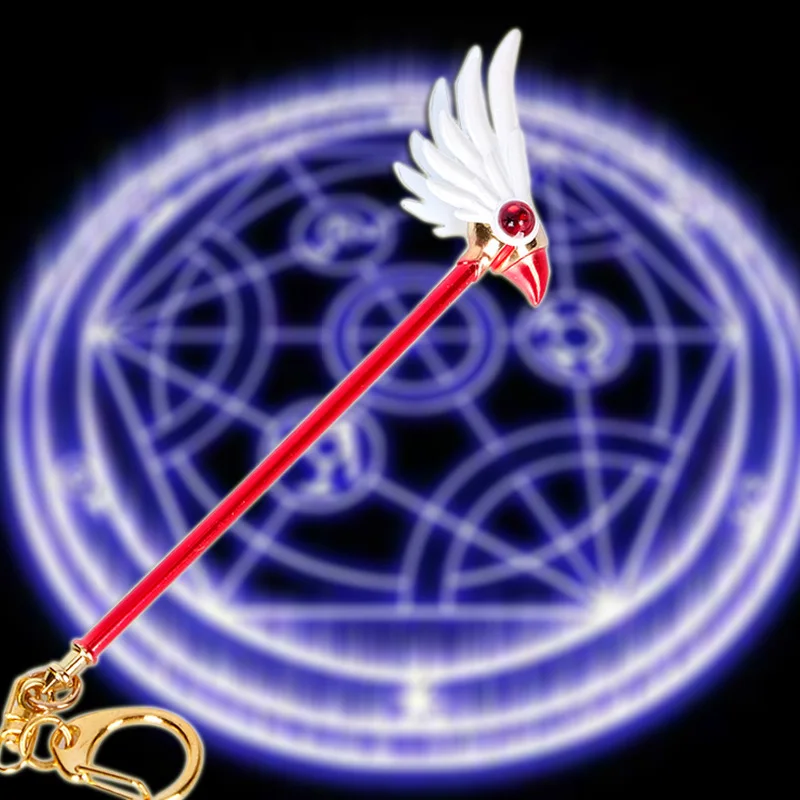 1 шт. Косплей Аниме карточка Captor Sakura Action напечатанный рисунок clow Head Magic Stick Wings