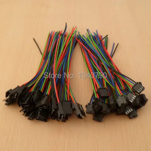 20 комплектов 4 контактный Штекерный разъем провод 5050/3528 RGB Светодиодная лента