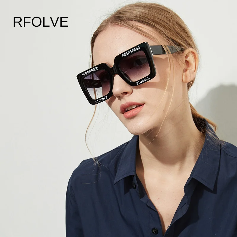 Rfolve Алфавит рамка солнцезащитные очки Для мужчин женщин Брендовая дизайнерская