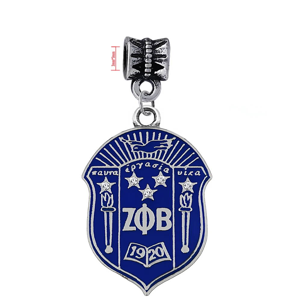 Модная эмалированная металлическая греческая буква общества ZETA PHI BETA sorority значок