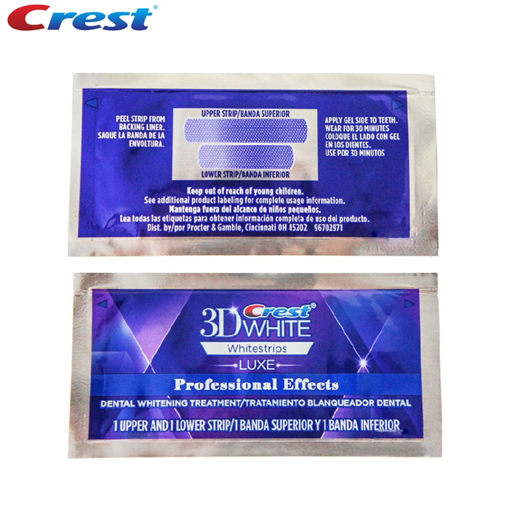 Crest 3D Whitestrips люкс Профессиональные Отбеливающие полоски для зубов Гигиена полости рта Отбеливание зубов Уход за зубами