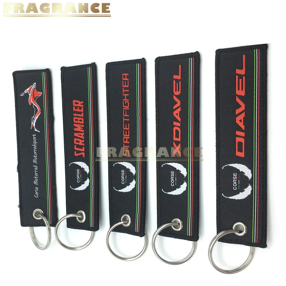 Цепочка для ключей с мотоциклом плетеный брелок Ducati 420el черная этикетка|Накладки