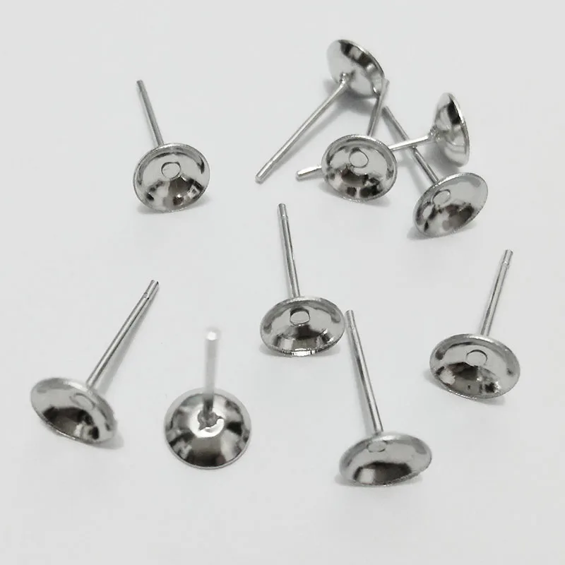 Фурнитура для сережек пустая подставка шпильки иглы приклеивающая изготовление