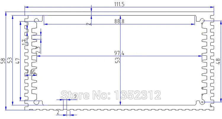 112*58*135 мм интегрированная алюминиевая коробка для электронного корпуса проекта - Фото №1