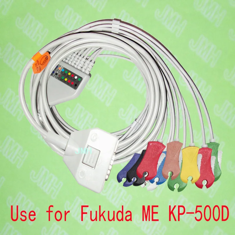 

Compatible with 15 PIN Fukuda ME KP-500D EKG monitor Machine,One-piece 10 LEADS ECG cable and clip leadwires,IEC or AHA.