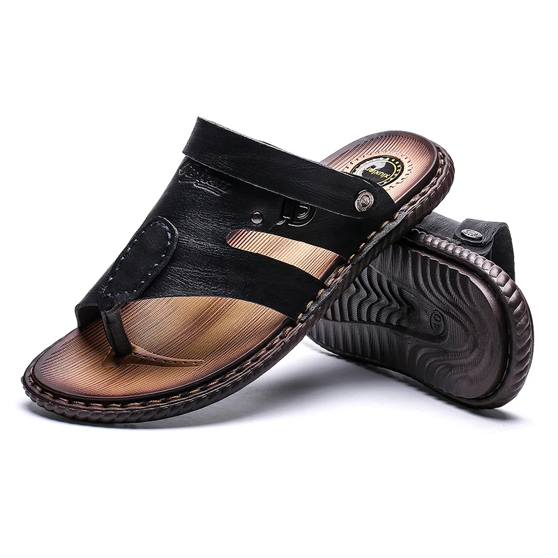 Мужские летние дышащие шлепанцы Повседневная пляжная обувь большие размеры 38 47