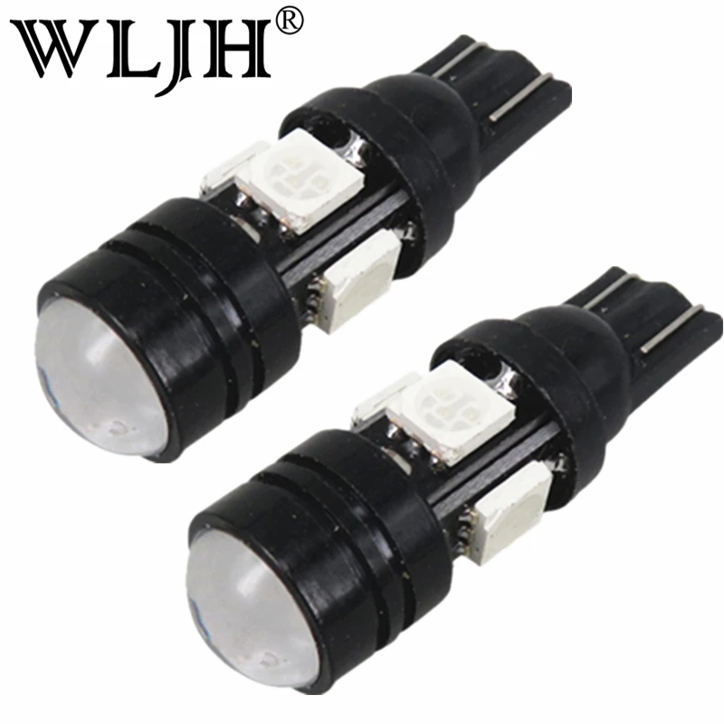 WLJH 2x W5W T10 Led 5050 4 SMD + 1 5 W COB 12V автомобильные Внешние огни боковой габаритный свет для