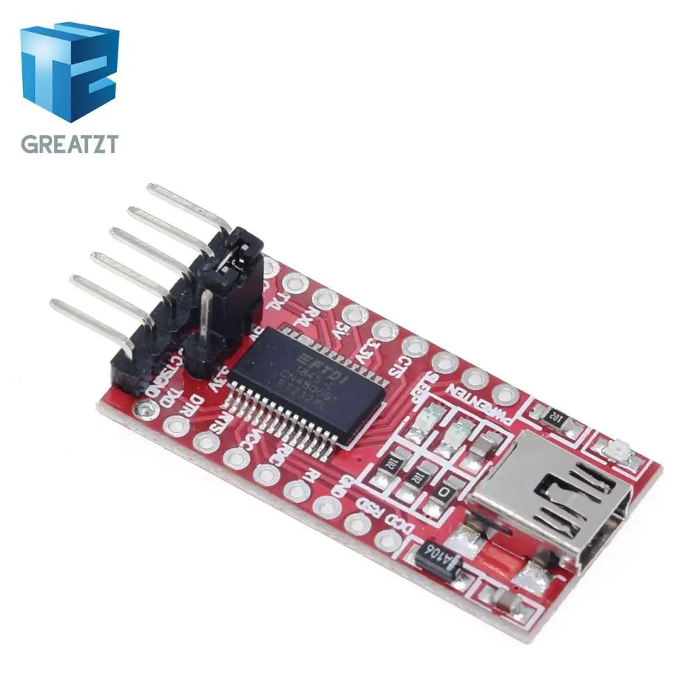 GREATZT FT232RL FTDI USB 3,3 V 5,5 V to ttl модуль последовательного адаптера forArduin Mini port. Купите хорошее качество! Пожалуйста, выберите меня