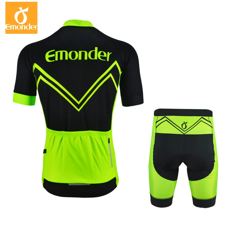 EMONDER 2019 Pro Team Велоспорт Джерси и нагрудник шорты 4D гелевая подкладка мужской