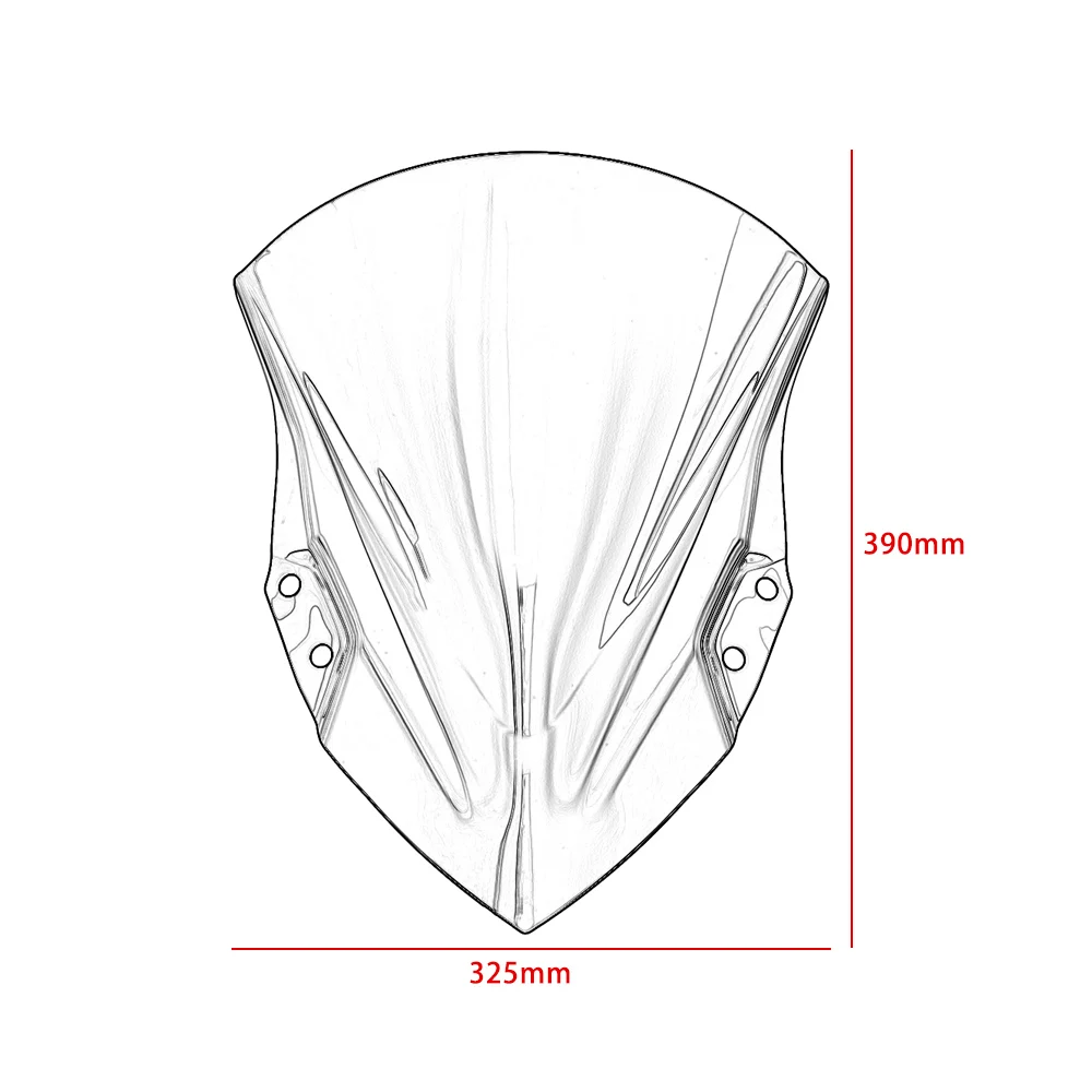 Ninja400 Ninja250 Motorcycle Windshield Windscreen Double Bubble Wind Deflector For Kawasaki Ninja 250 Ninja 400 Black