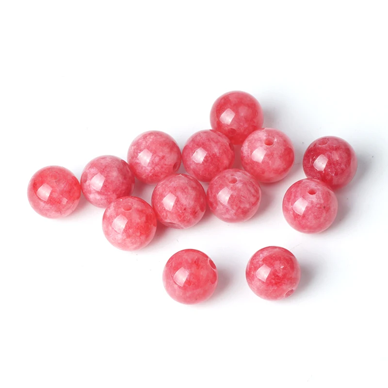 Бусины из натурального камня Родохрозит кровяного красного цвета бусины