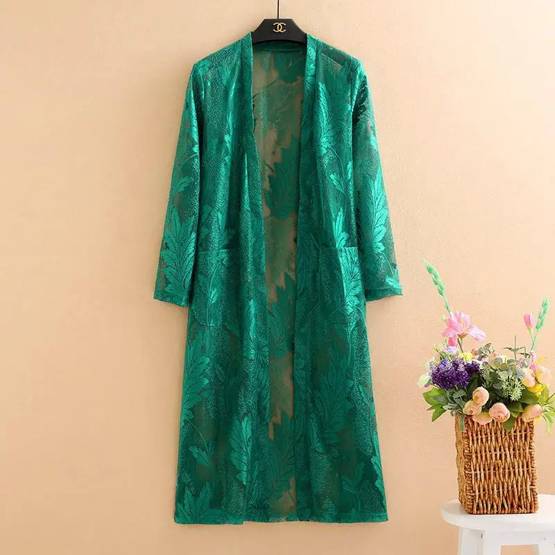 Новинка женская летняя куртка средней длины женский тонкий кардиган