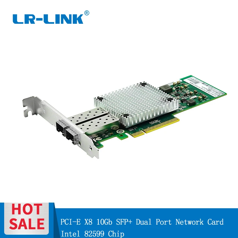LR-LINK 9802BF-2SFP+ 10Gb Ethernet Card PCI-E Dual Port Fiber Optical Server Adapter Intel 82599 Compatible E10G41BTDA X520-DA2